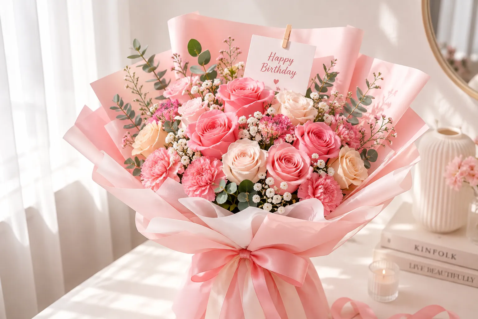 ช่อดอกไม้วันเกิดสไตล์มินิมอล Twentyfour Flower